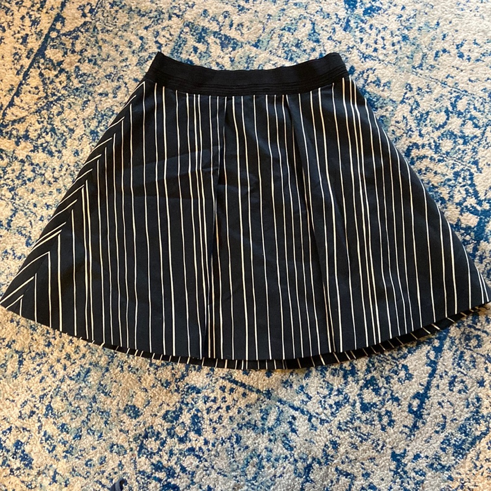 Alice + Olivia skater skirt pinstripe